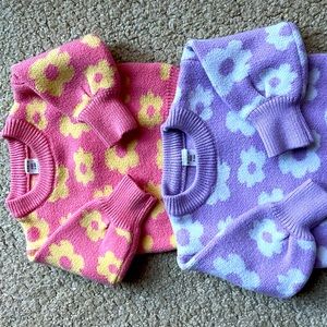 2 baby girl sweaters for 1 price. 3-6 months